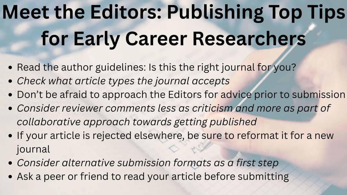 Meet the Editors Webinar