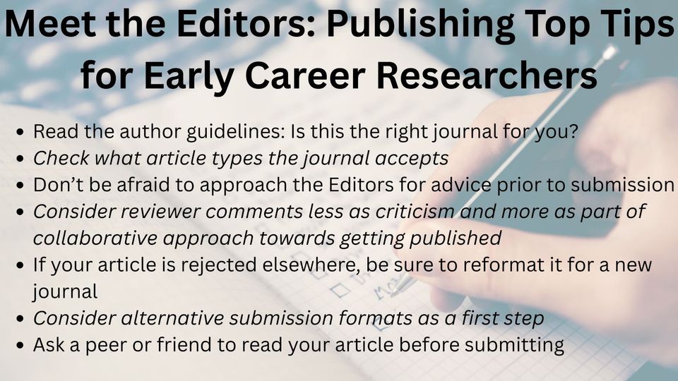 Meet the Editors Webinar